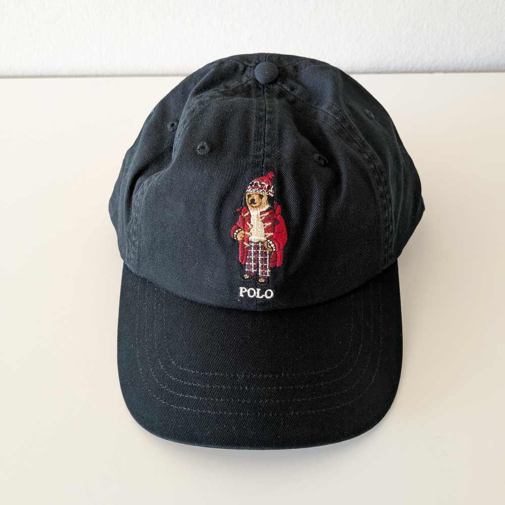 NWT Polo by Ralph Lauren Black Bear Embroidered Cap